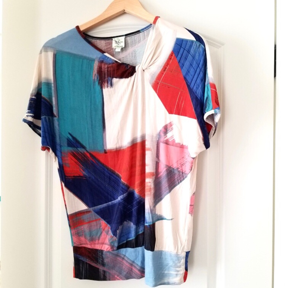 Anthropologie Weston Wear abstract brushstroke top